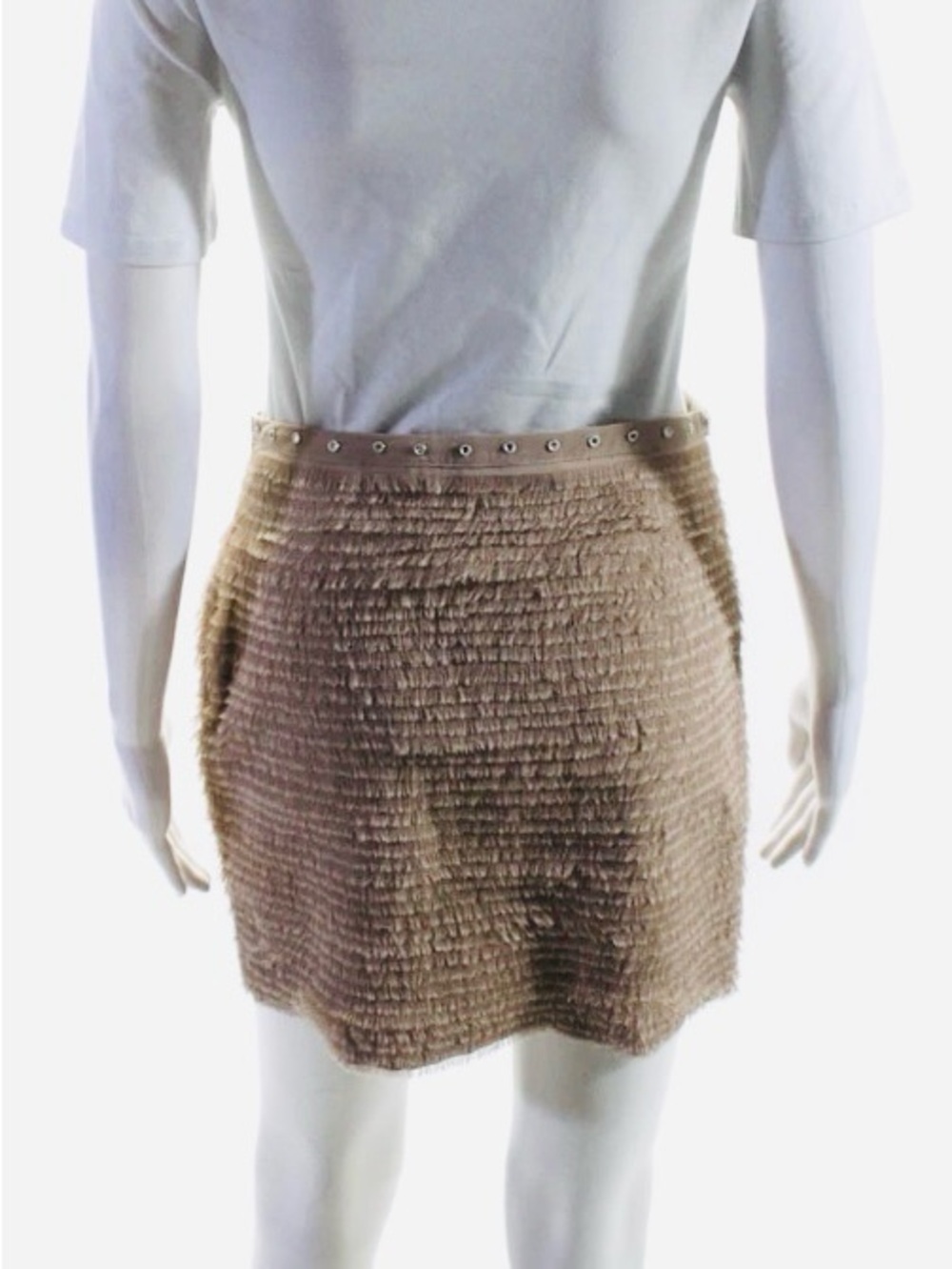 Madison Marcus Silk Fringe Mini Skirt Size Medium - Picture 3 of 6